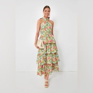 Hyacinth House Multi Floral Jenny Halter Neck Maxi Dress - S